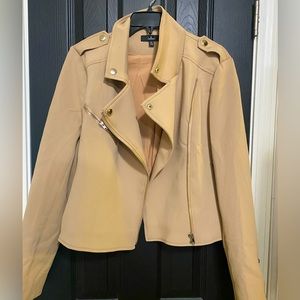 Lulus taupe moto jacket, XL (stretchy material)